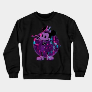 Cyber Samurai Mouse v Neon Crewneck Sweatshirt